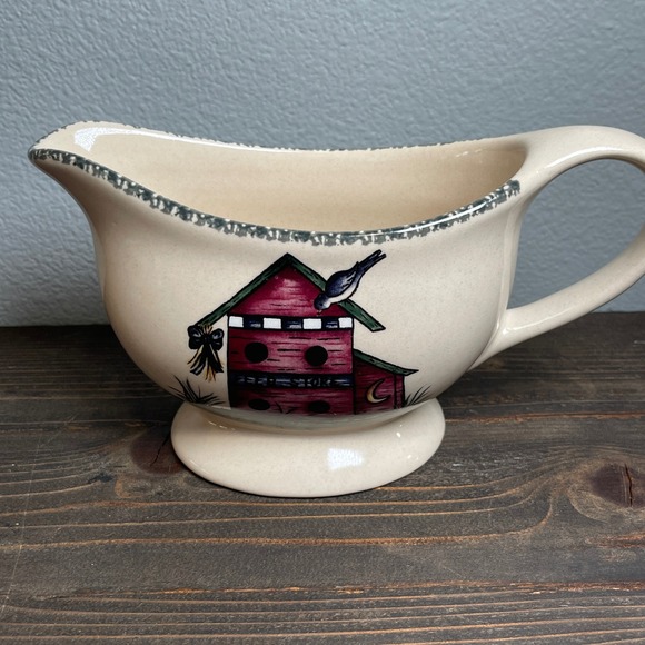 Home & Garden Party Other - Vintage Home & Garden Party Birdhouse Stoneware Gravy Boat